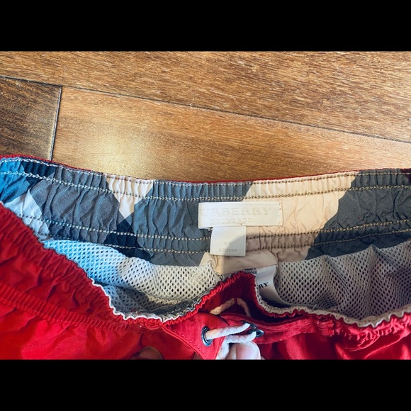 Burberry Children Red Swimshorts - Picture 3 of 4